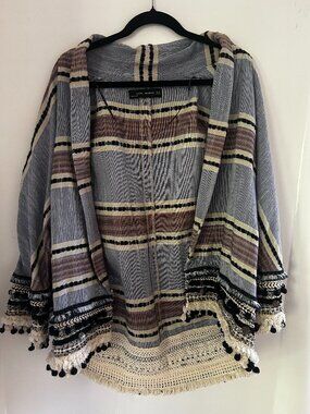 Zara Woman Striped Kimono / Lightweight Jacket – Boho Style